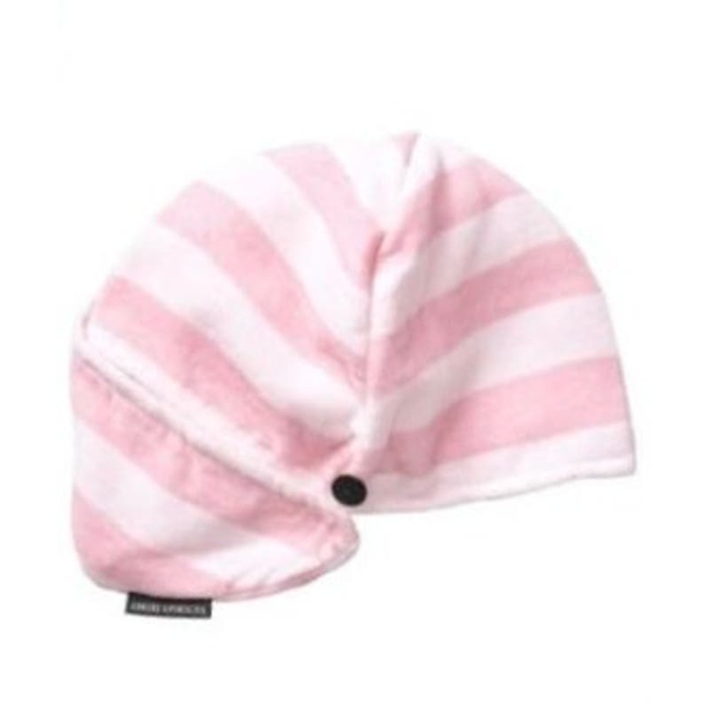 VS Victoria's Secret Pink White Signature Striped Hair Towel NWT